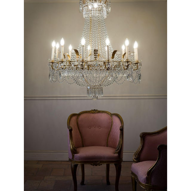 1940s Large Empire Crystal Hot Air Balloon Chandelier, Italy, 1940s For Sale - Image 5 of 18