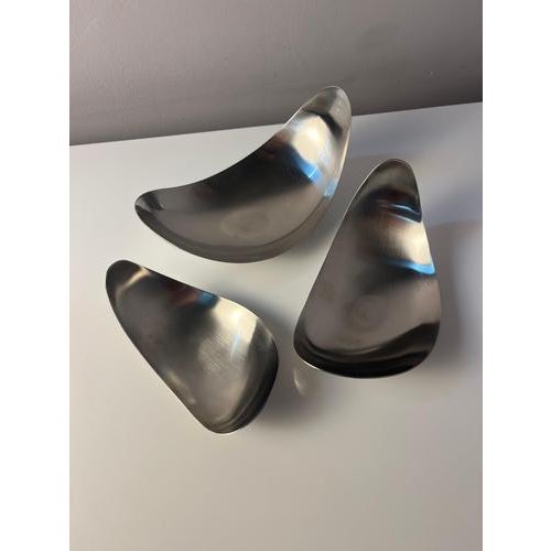 Leaf Serving Bowls by Helle Damkjær for Georg Jensen, Set of 3 For Sale - Image 7 of 11