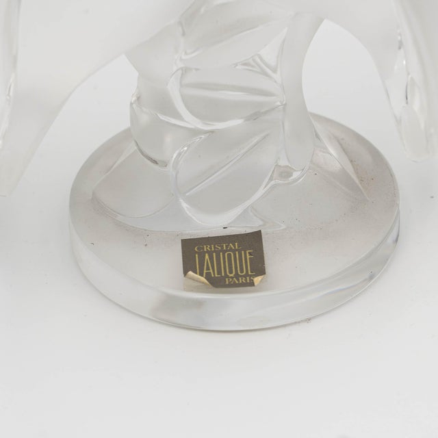 Glass 1960s Lalique "Ariane" Love Doves Frosted Crystal Scuplture For Sale - Image 7 of 7