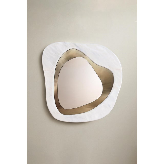 Powell Mirror in Estremoz Marble from Insidherland For Sale - Image 4 of 5