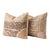 Mid-Century Modern Brown Faded Suzani Bedding Pillow Cover 22'' X 26'' - Set of Two For Sale - Image 3 of 4