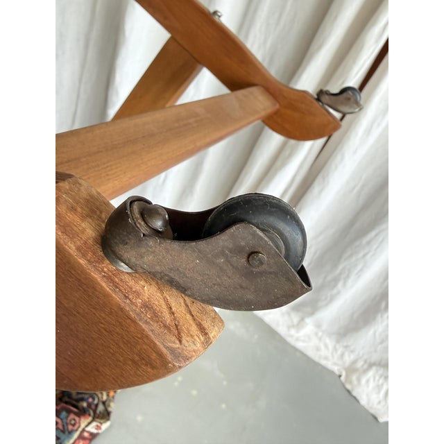 Mid-Century Modern Beech and Brass Valet Stand from Fratelli Reguitti, Italy, 1960s For Sale - Image 9 of 18