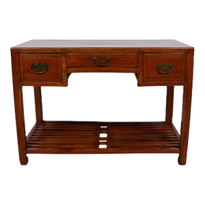 19th Century Chinese Carved Beech Wood Writing Desk