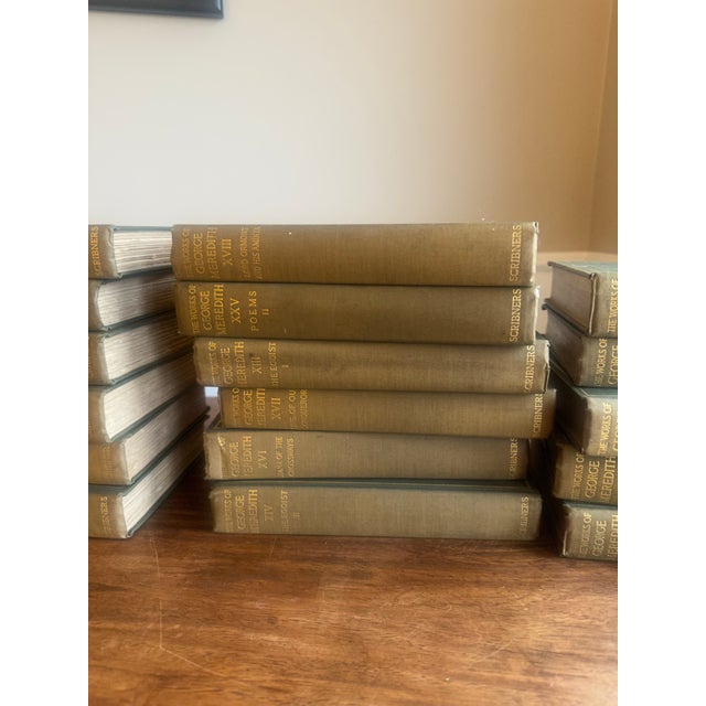 Traditional Early 20th Century Set 24 George Meredith Memorial Edition Books For Sale - Image 3 of 10