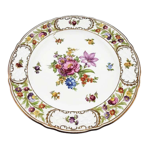 Salad Plate Empress Dresden Flowers by Schumann - Bavaria