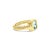 Contemporary Solitaire Emerald Cut Blue Topaz Ring with Rope Band, Size 6 For Sale - Image 3 of 3