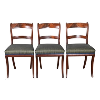 Set of Three 19th Century French Mahogany Side Chairs For Sale
