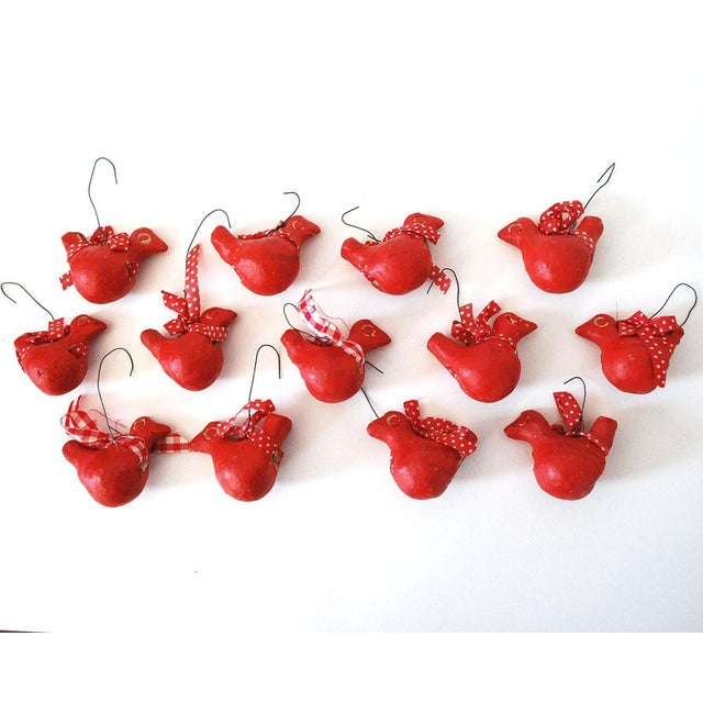 Vintage Rustic Red Clay Bird Whistle Ornaments Set of 3 Chairish