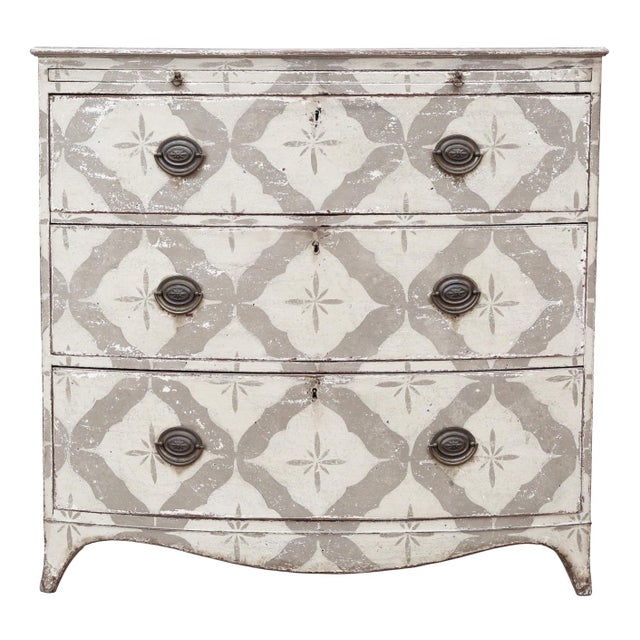 Antique 19th Century Bow Front Chest of Drawers For Sale - Image 4 of 10