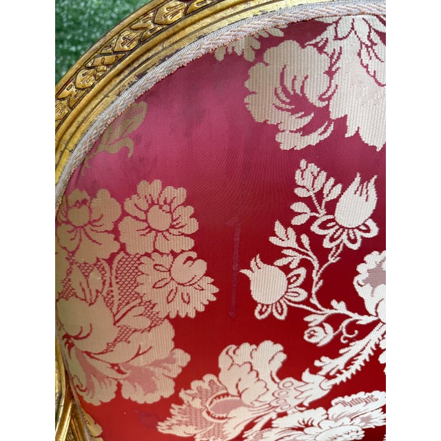 Gilded Louis XVI-Style Armchair For Sale - Image 10 of 12
