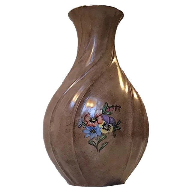 Danish Twisted Porcelain Vase from Lyngby Porcelæn, 1930s For Sale