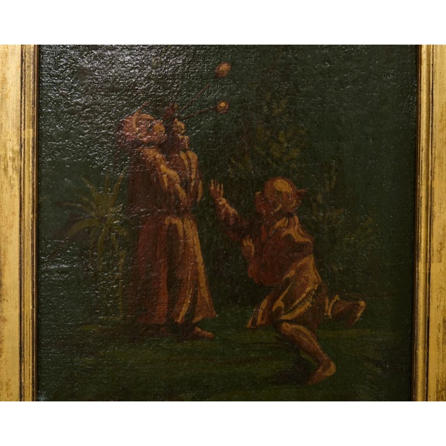 Set Four Chinoiserie Revival Style Framed Painted Panels For Sale - Image 12 of 18