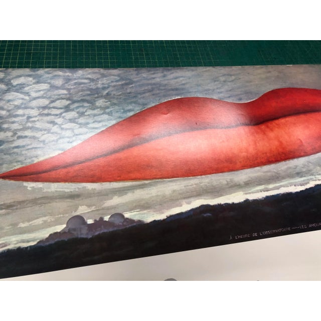 1966 Man Ray 'Lips' Surrealism Red,Gray USA Offset Lithograph For Sale - Image 10 of 12