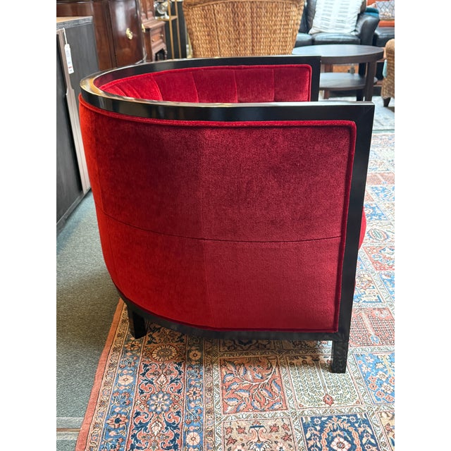 Red Laura Kirar by Baker Furniture Archetype Tub Chair For Sale - Image 8 of 12