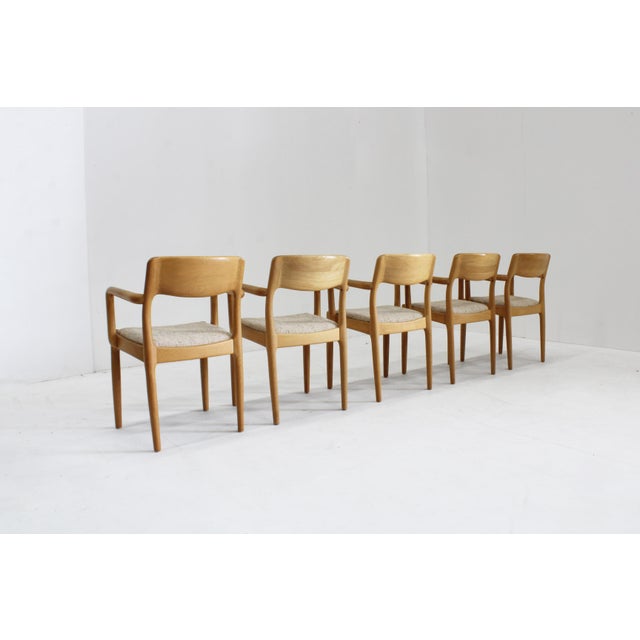 Vintage Dining Room Chairs by Juul Kristensen, 1960s, Set of 5 For Sale - Image 3 of 8