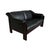 Ekornes ASA Leather Ekornes “Stressless” Settee Sofa Rosewood Finish Mid Century Modern For Sale - Image 4 of 5