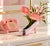 A vintage metallic pink ceramic vase, in the form of a high heel shoe. Good vintage condition, minor surface imperfections.