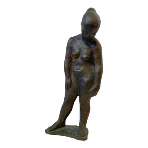 Vintage Iron Female Sculpture
