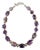 2020s Pre-Columbian Hand Carved Amethyst Beads With Silver Spacers Restrung Necklace For Sale