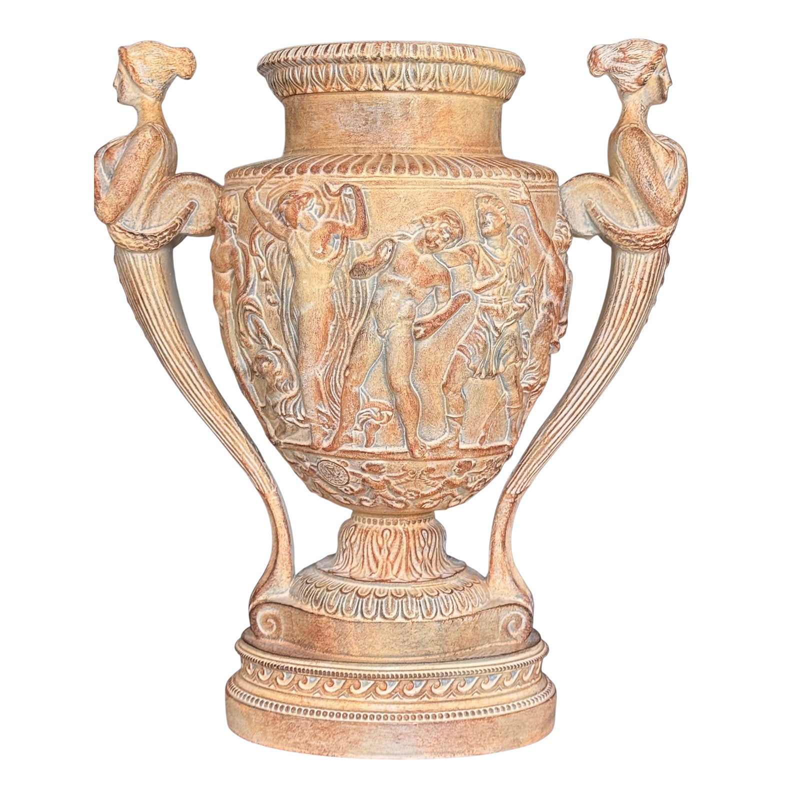 Neoclassical Baccanalian Procession Townley Vase Replica | Chairish