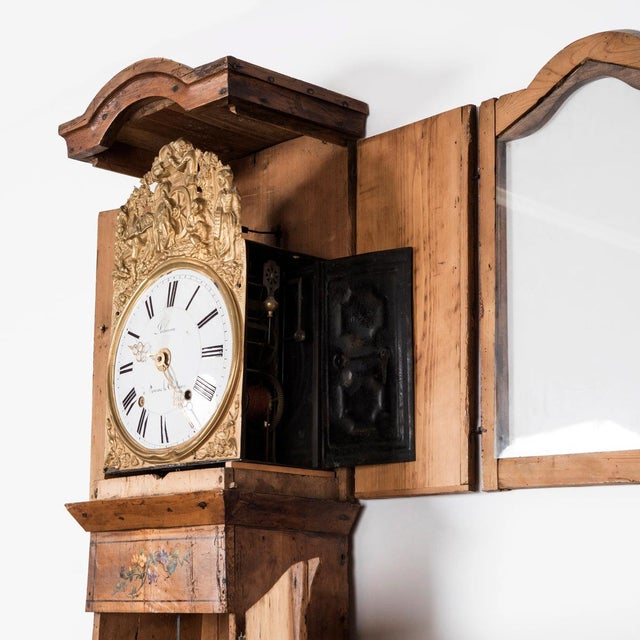 Wood 19th Century Tall Case or Comtoise Clock For Sale - Image 7 of 15