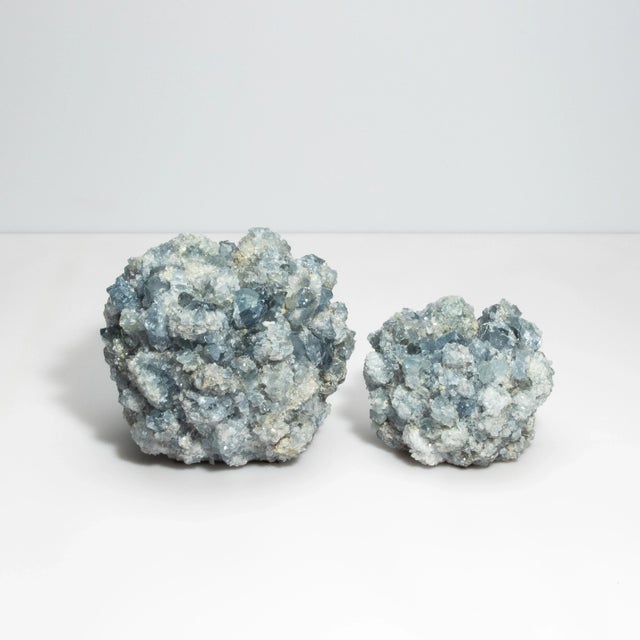 Glass Votive Holder in Celestite Large For Sale - Image 7 of 7