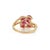 1.74ct Oval Ruby and Diamond Accent Cluster Ring in 14k Yellow Gold Size 6 For Sale - Image 9 of 17
