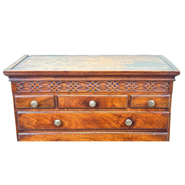 An Exceptionally Rare And Untouched 18th Century, Georgian Mahogany, Miniature, Or Child's Size, Chest On Chest, Or...