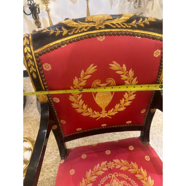 Pair of 19th Century Empire Chairs With Sphinxes For Sale - Image 13 of 15