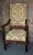 Antique Carved Oak Armchair 1920s Tudor Style High Back Fringe Stretcher Base For Sale - Image 10 of 13