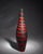 Modern Modern Sculptural Floor Vase in Black and Red Striped Finish For Sale - Image 3 of 4