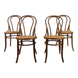 Vintage Bentwood Cafe Chairs- Set of Four For Sale