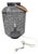 Vintage Industrial Mesh Lantern Table Lamp With Jute Rope Handle For Sale - Image 4 of 12
