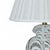 Contemporary Vintage Handblown Art Glass Table Lamp With Pleated Linen Shade For Sale - Image 3 of 5