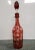 C. 1880 Bohemian Ruby Flash Glass Stars/Floral Motifs Decanter For Sale - Image 9 of 9