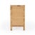 White Corfu 25 in. W Rectangular Rattan 3 Drawer Nightstand, Natural Raffia For Sale - Image 8 of 11