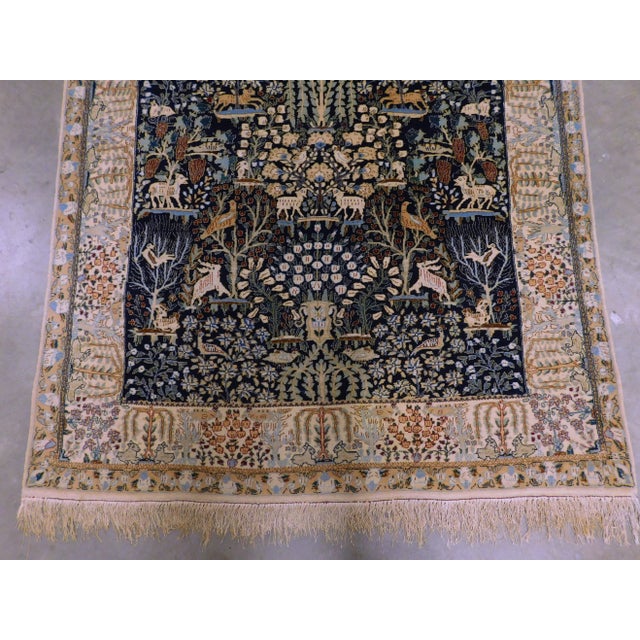 Tribal Vintage Persian Nain Wool and Silk Rug 3'10"x 6'5" For Sale - Image 3 of 12