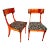 Pair of Biedermeier Empire Chairs Burl For Sale