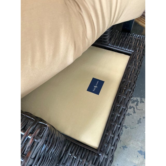 Vintage Ralph Lauren “Modern Organic” Woven Rattan Lounge Chair For Sale - Image 14 of 18