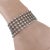 18 Karat White Gold Diamond 5 Row Mesh Bracelet- This stunning flexible mesh bracelet features white (199) and champagne...