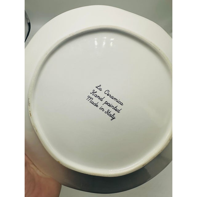 1980s Palm Leaf Italian Plates, a Pair For Sale - Image 5 of 7