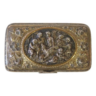 Vintage Early 19th Sterling Silver Card Case For Sale