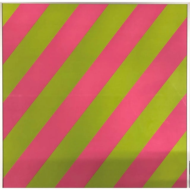 Olivier Mosset, Composition Pink / Green, 2003, Lithograph For Sale