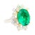 Contemporary Late 20th Century 6.79 Carat Minor Oil Colombian Emerald and Diamond 18k Gold Ring Size 6 For Sale - Image 3 of 10