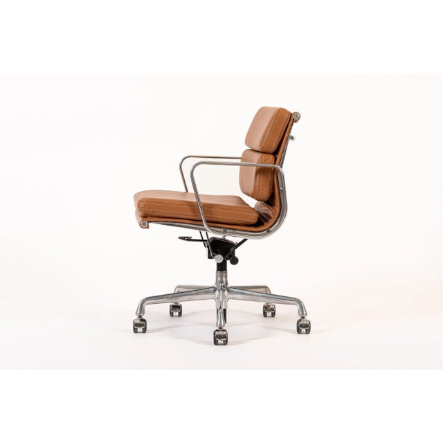 Herman Miller Eames for Herman Miller Brown Leather Office Chair 2000s For Sale - Image 4 of 12