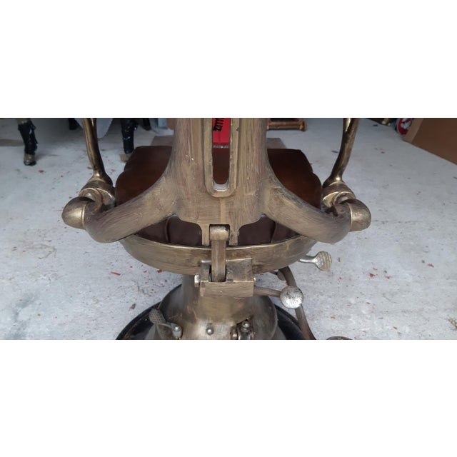 Metal French Barbers Chair by Corno, 1900 For Sale - Image 7 of 13