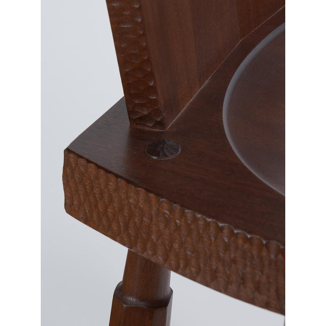 Artisan Dining Chair in Sapele With Carved Edge Detailing. Designed and Crafted by Val Khvan. For Sale - Image 10 of 11
