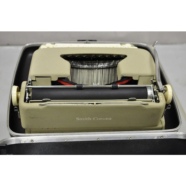 Vintage 1970s Smith Corona Sterling Manual Portable Typewriter With Hard Case For Sale - Image 9 of 11
