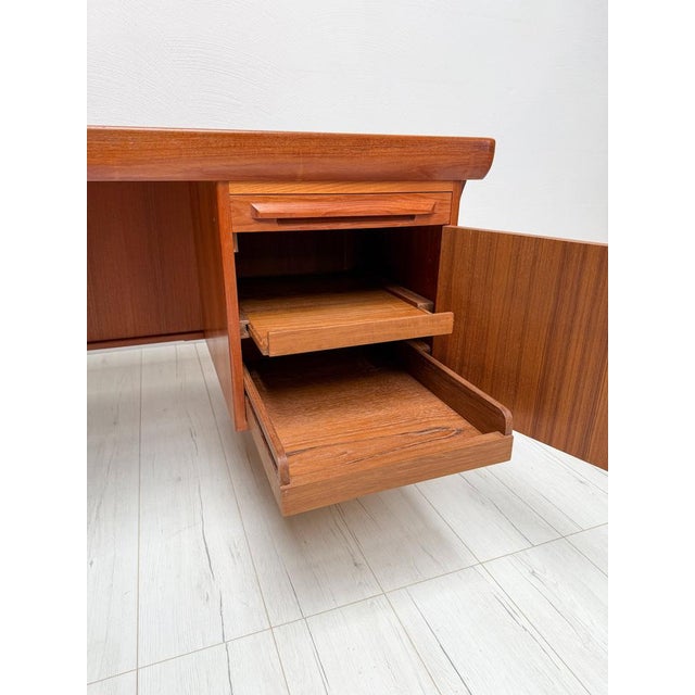 Danish Teak Executive Writing Desk by Ib Kofod-Larsen, 1960s For Sale - Image 9 of 18