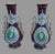 Pair Antique 19” Hand Painted Gilt Decorated Old Pair Porcelain Portrait Handled Vases For Sale - Image 10 of 11